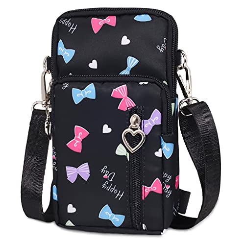 PALAY Small Cross Body Bags Multifunctional 3 Layers with Bow Pattern Sling Bag for Women Girls Accommodate Phones Less Than 7.2 inches Cell Phone Purses Travel Sport Pouch Shoulder Bag PALAY Small Cross Body Bags Multifunctional 3 Layers with Bow Pattern Sling Bag for Women Girls Accommodate Phones Less Than 7.2 inches Cell Phone Purses Travel Sport Pouch Shoulder Bag